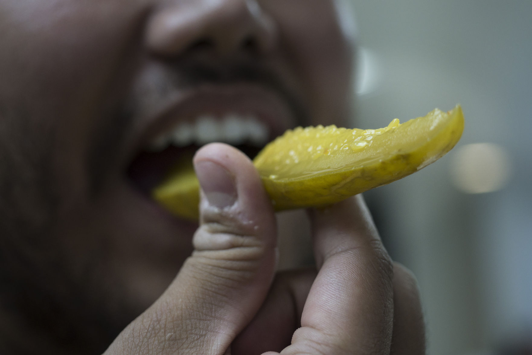 The pickled cucumber